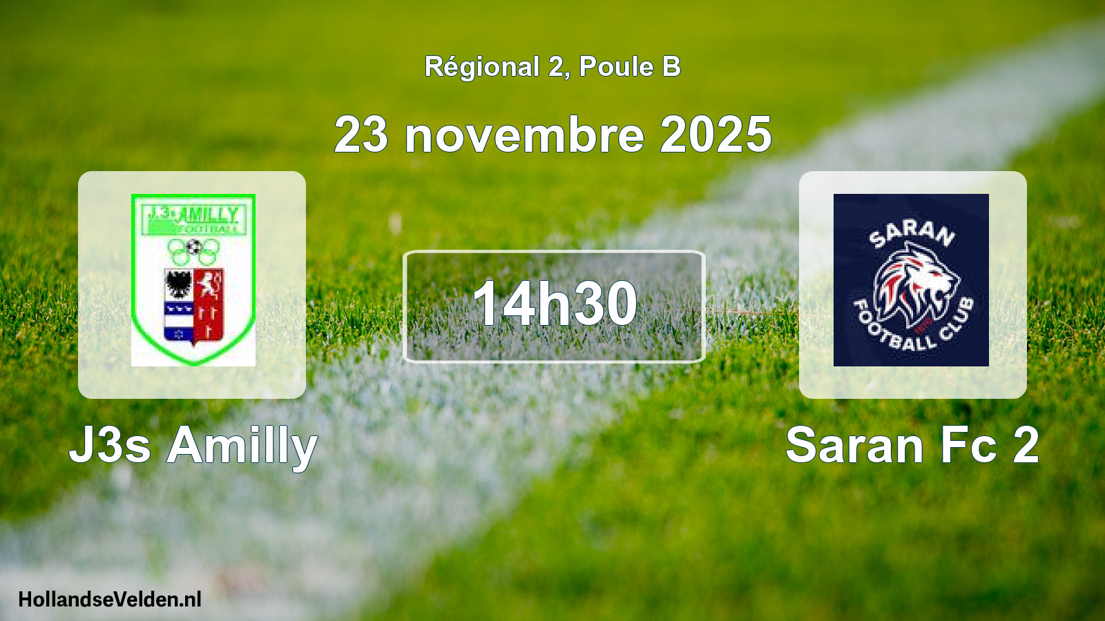 Geplande wedstrijd: J3s Amilly - Saran Fc 2 (23 november 2025)