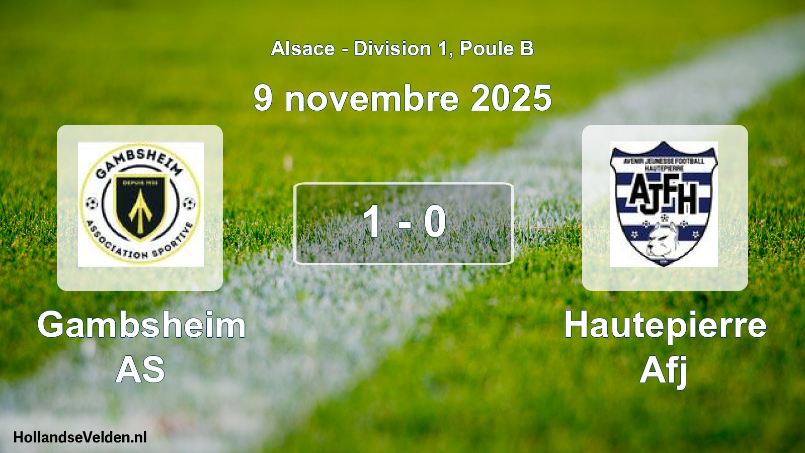 Match joué: Gambsheim AS - Hautepierre Afj 1 - 0 (9 novembre 2025)