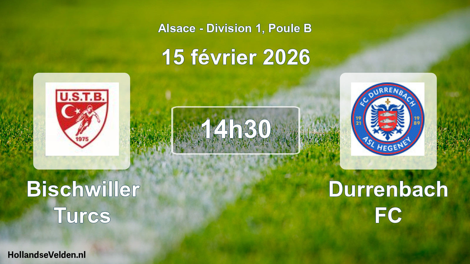 Match programmé: Bischwiller Turcs - Durrenbach FC (9 novembre 2025)