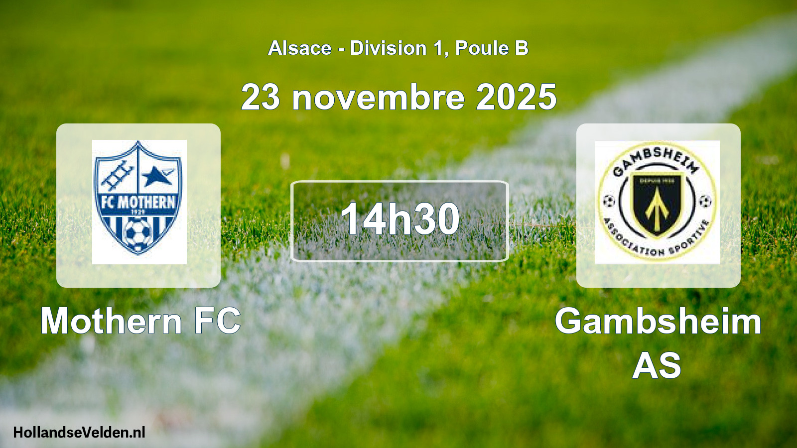 Geplande wedstrijd: Mothern FC - Gambsheim AS (23 november 2025)