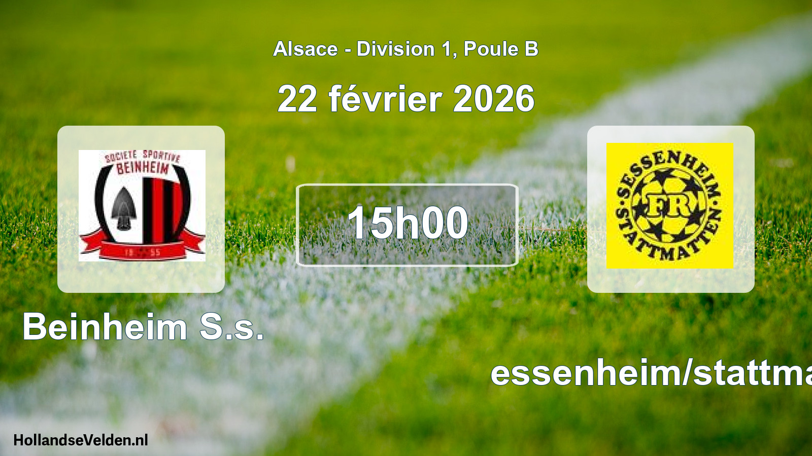 Scheduled Match: Beinheim S.s. - Sessenheim/stattmatt (22 February 2026)