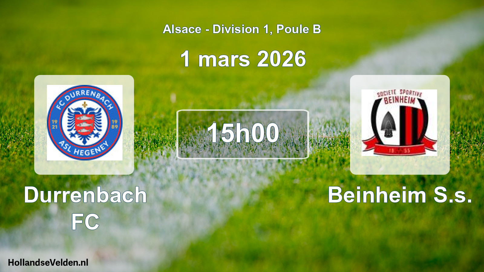 Scheduled Match: Durrenbach FC - Beinheim S.s. (1 March 2026)