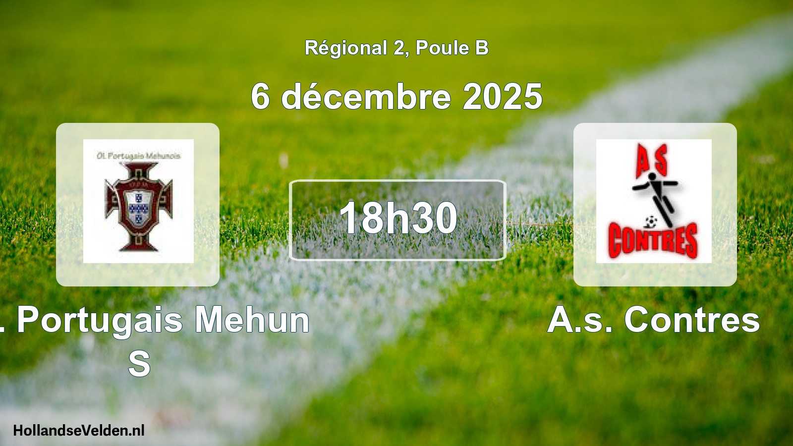 Geplande wedstrijd: O. Portugais Mehun S - A.s. Contres (6 décembre 2025)