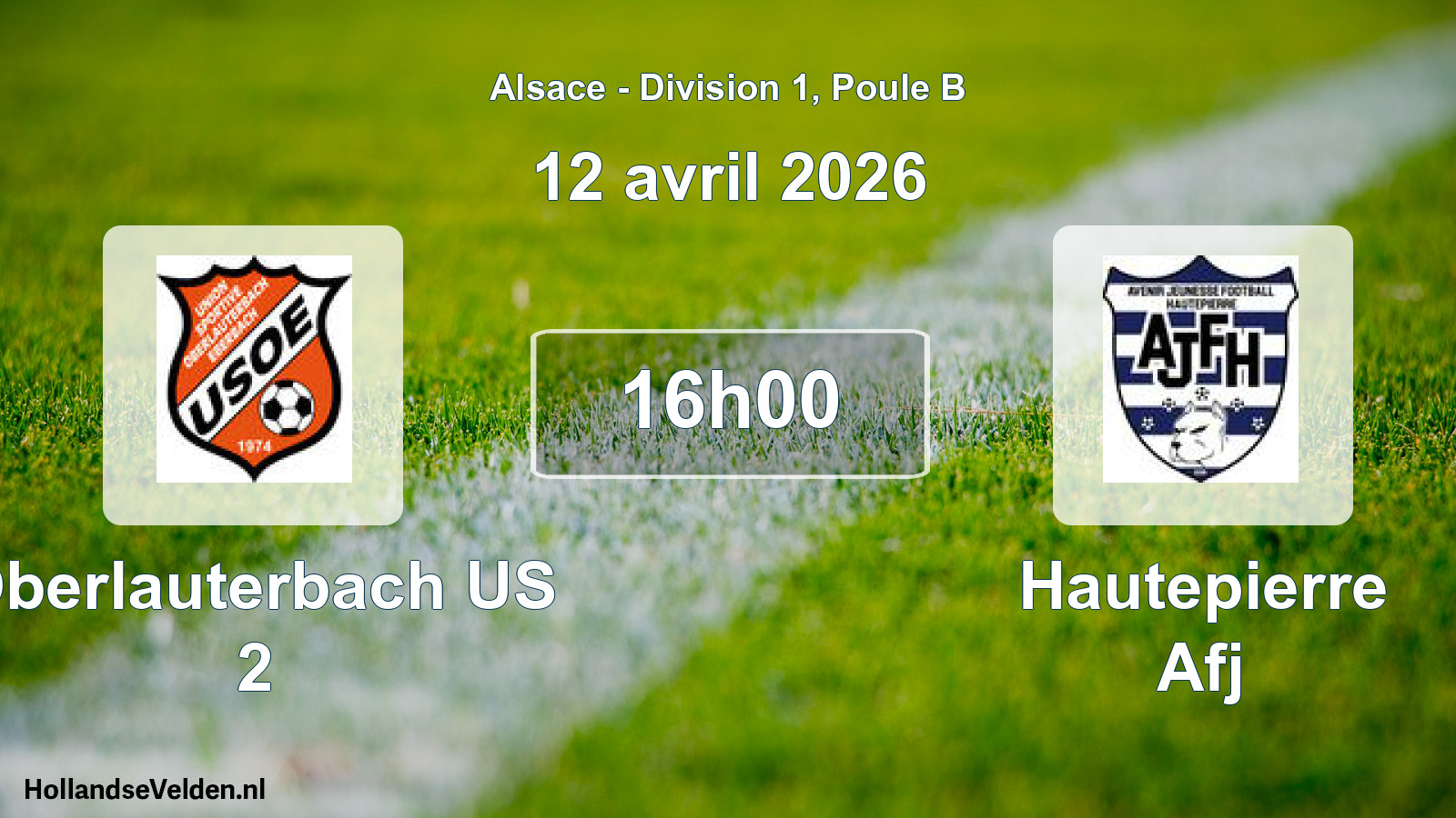 Scheduled Match: Oberlauterbach US 2 - Hautepierre Afj (12 April 2026)