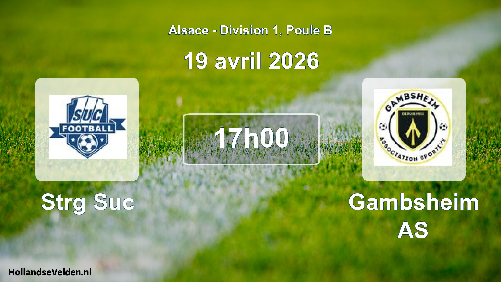 Scheduled Match: Strg Suc - Gambsheim AS (19 April 2026)