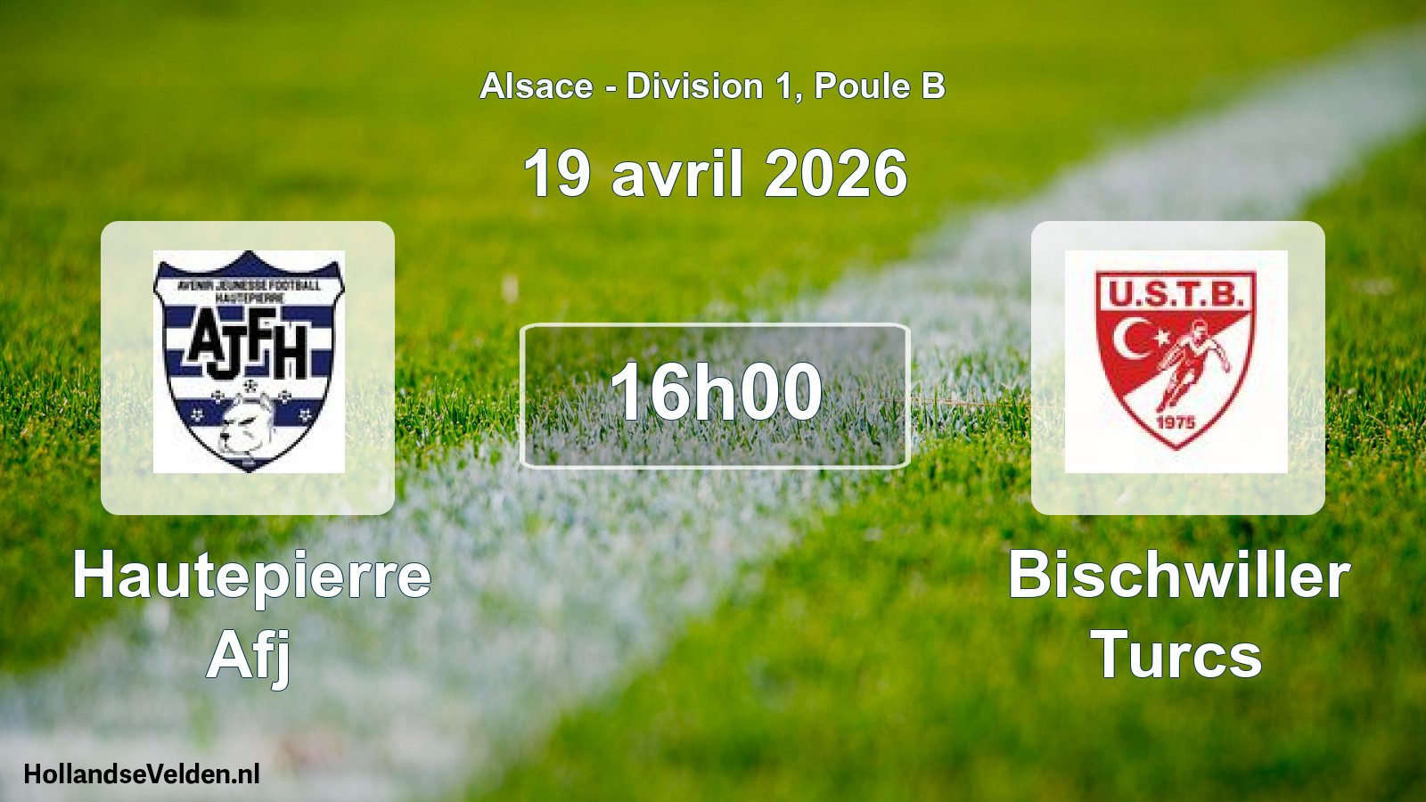 Match programmé: Hautepierre Afj - Bischwiller Turcs (19 avril 2026)