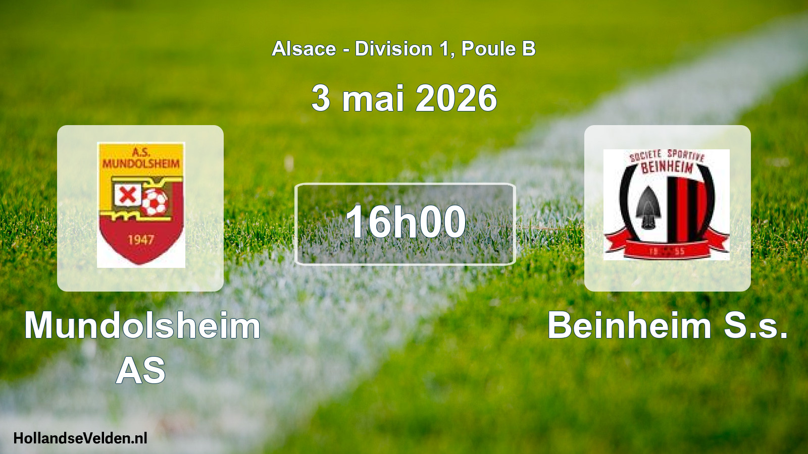 Match programmé: Mundolsheim AS - Beinheim S.s. (3 mai 2026)