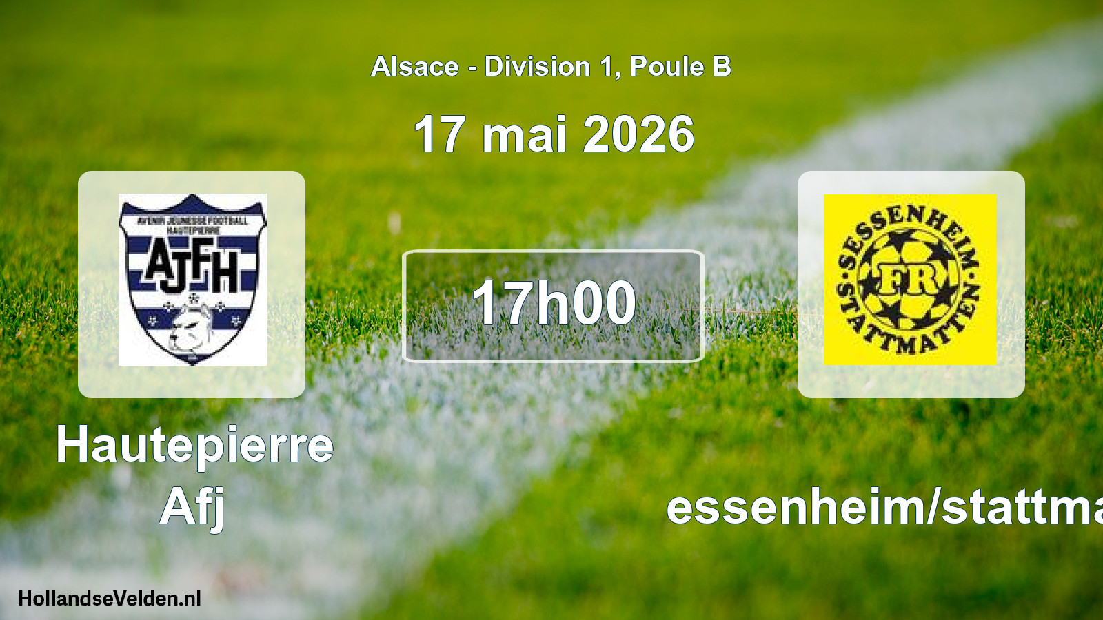 Match programmé: Hautepierre Afj - Sessenheim/stattmatt (17 mai 2026)