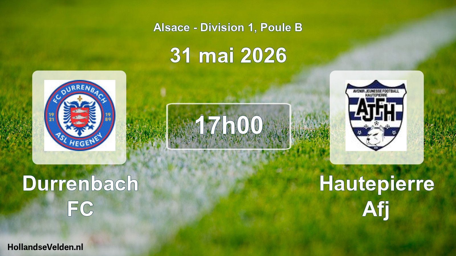 Scheduled Match: Durrenbach FC - Hautepierre Afj (31 May 2026)