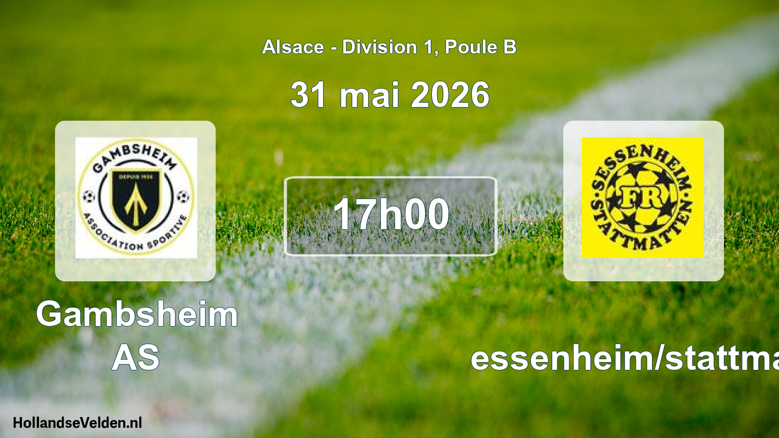 Match programmé: Gambsheim AS - Sessenheim/stattmatt (31 mai 2026)