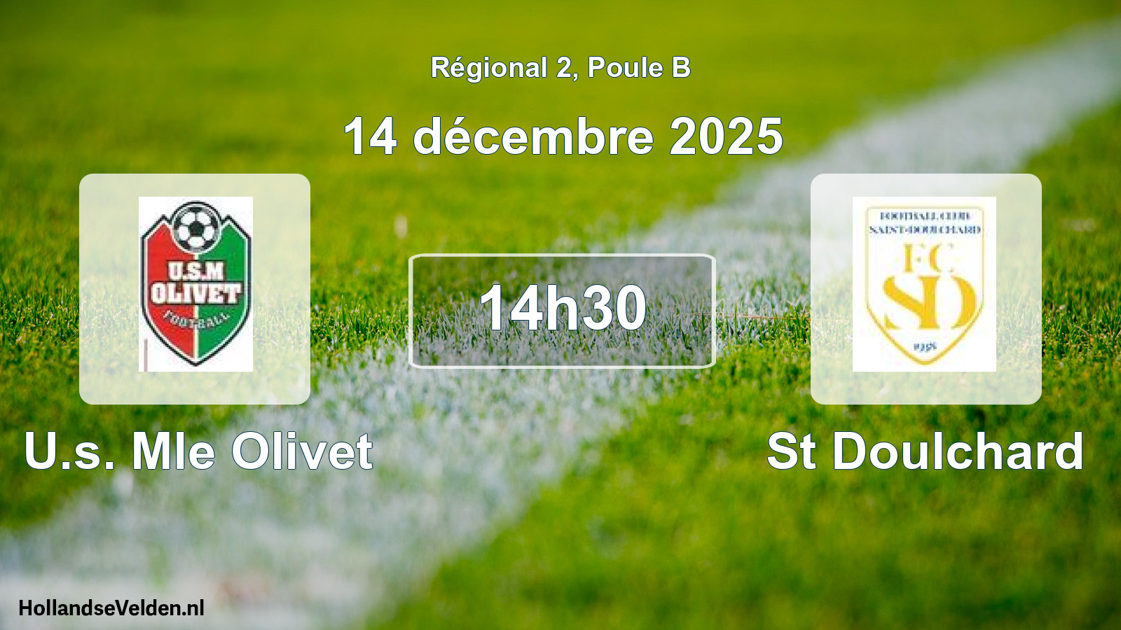 Geplande wedstrijd: U.s. Mle Olivet - St Doulchard (14 décembre 2025)