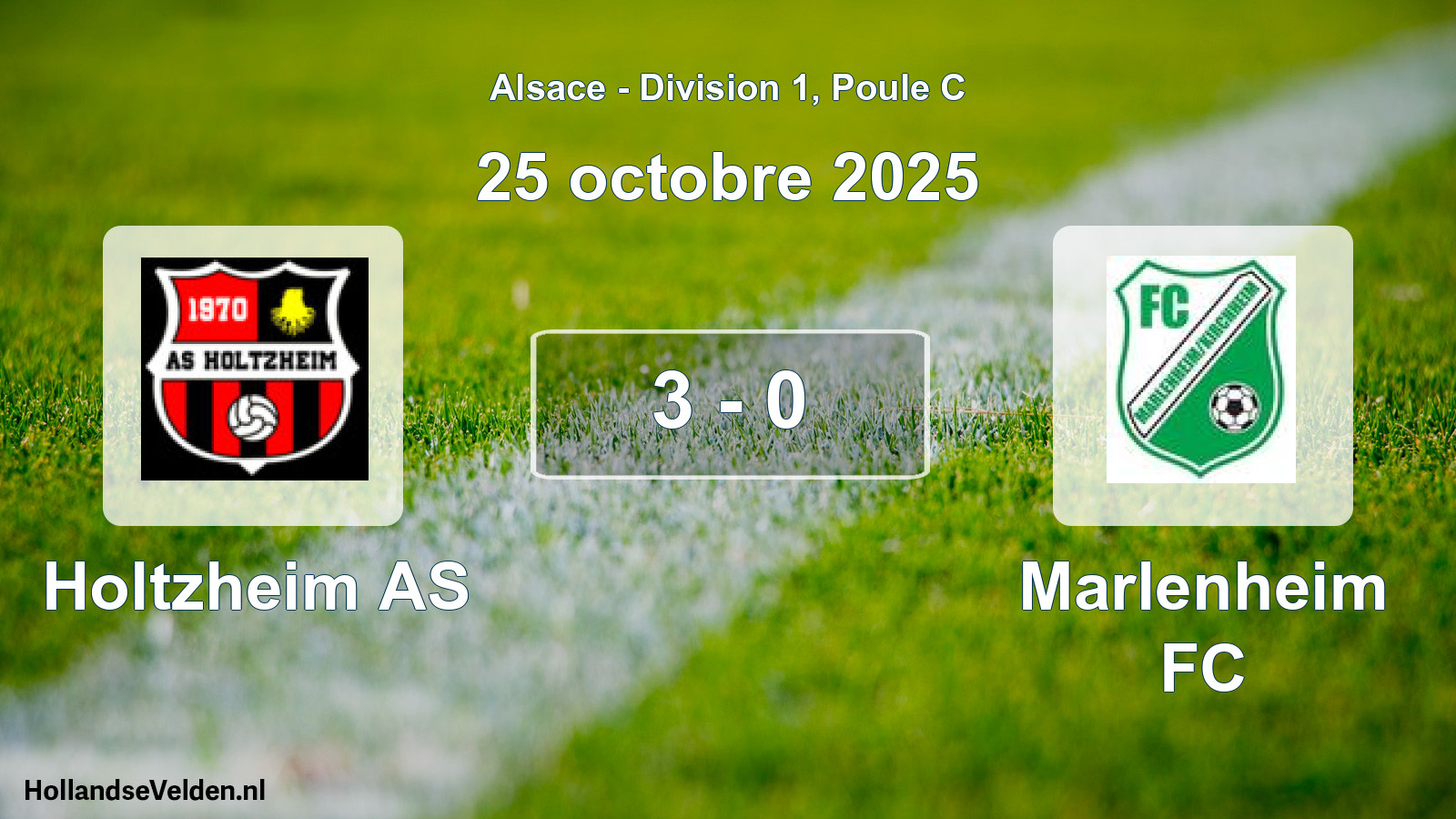 Match joué: Holtzheim AS - Marlenheim FC 3 - 0 (25 octobre 2025)