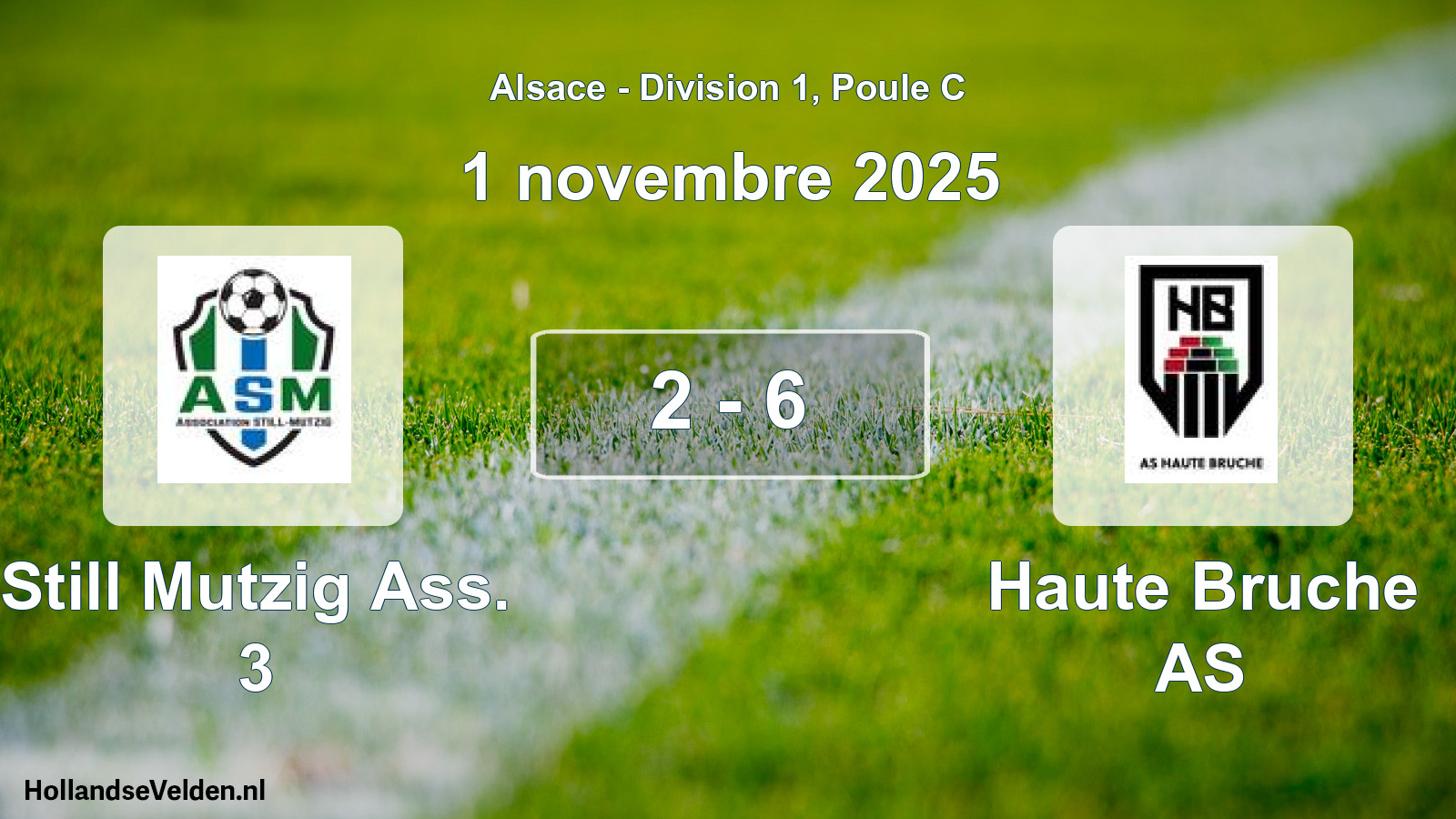 Match joué: Still Mutzig Ass. 3 - Haute Bruche AS 2 - 6 (1 novembre 2025)
