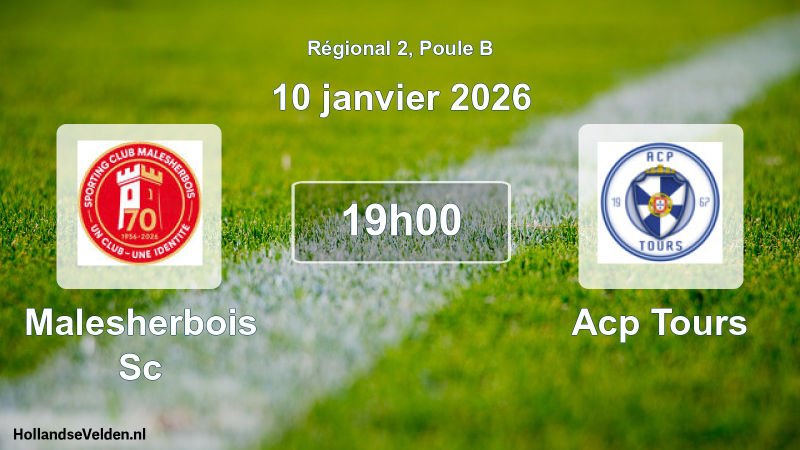 Geplande wedstrijd: Malesherbois Sc - Acp Tours (10 janvier 2026)