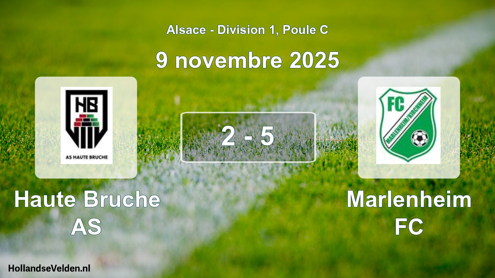 Match joué: Haute Bruche AS - Marlenheim FC 2 - 5 (9 novembre 2025)