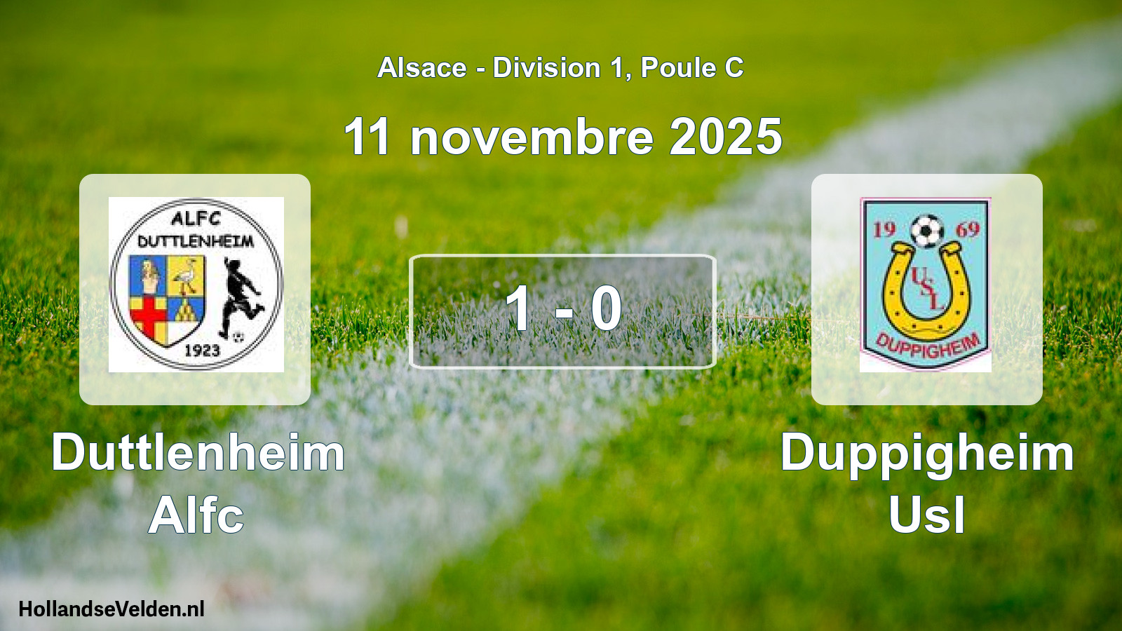 Match joué: Duttlenheim Alfc - Duppigheim Usl 1 - 0 (11 novembre 2025)