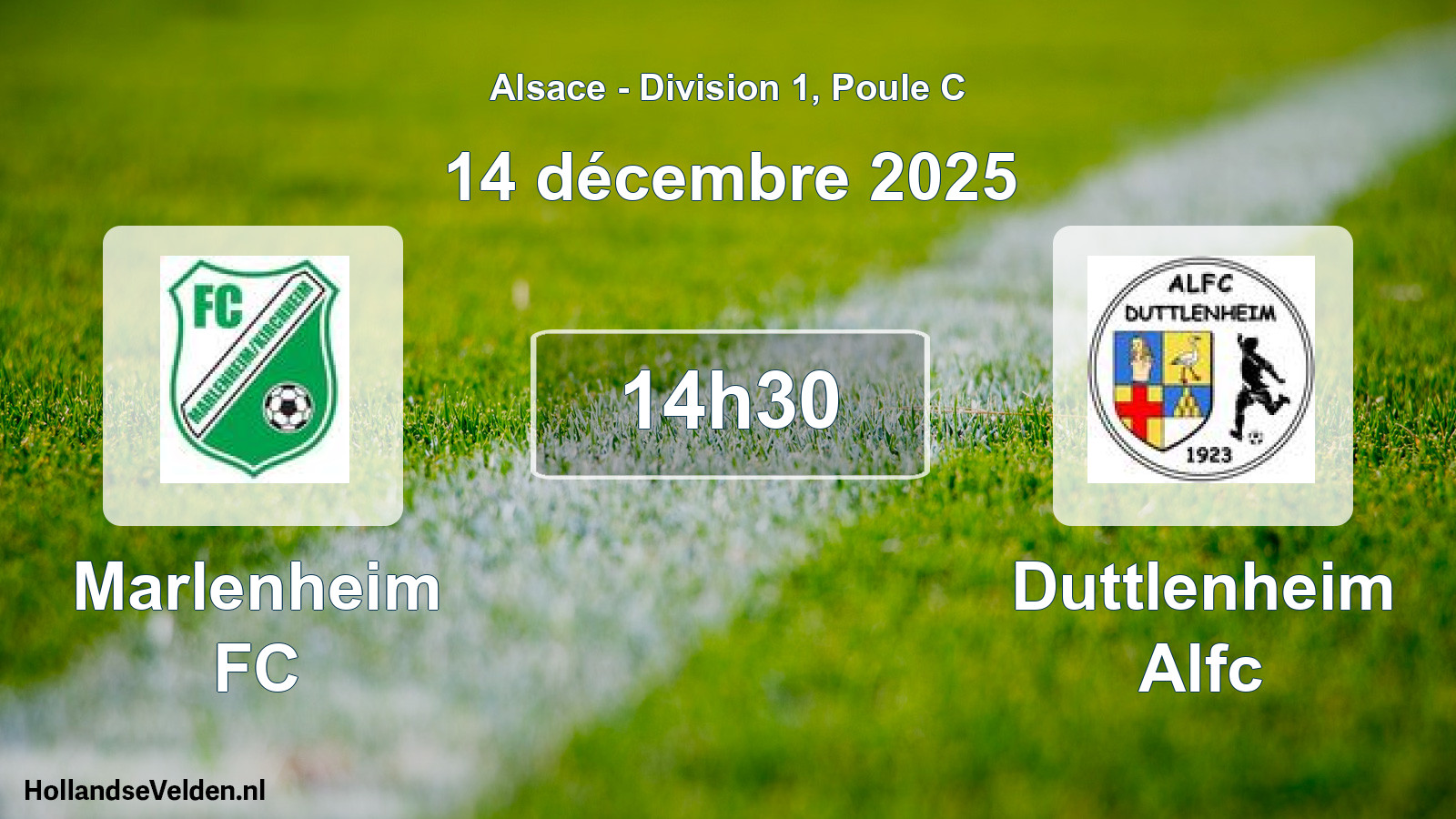 Scheduled Match: Marlenheim FC - Duttlenheim Alfc (14 December 2025)