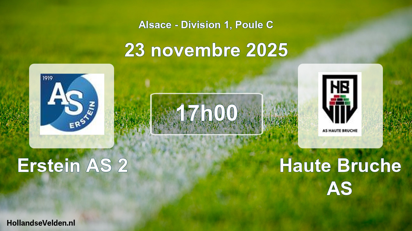 Match programmé: Erstein AS 2 - Haute Bruche AS (23 novembre 2025)