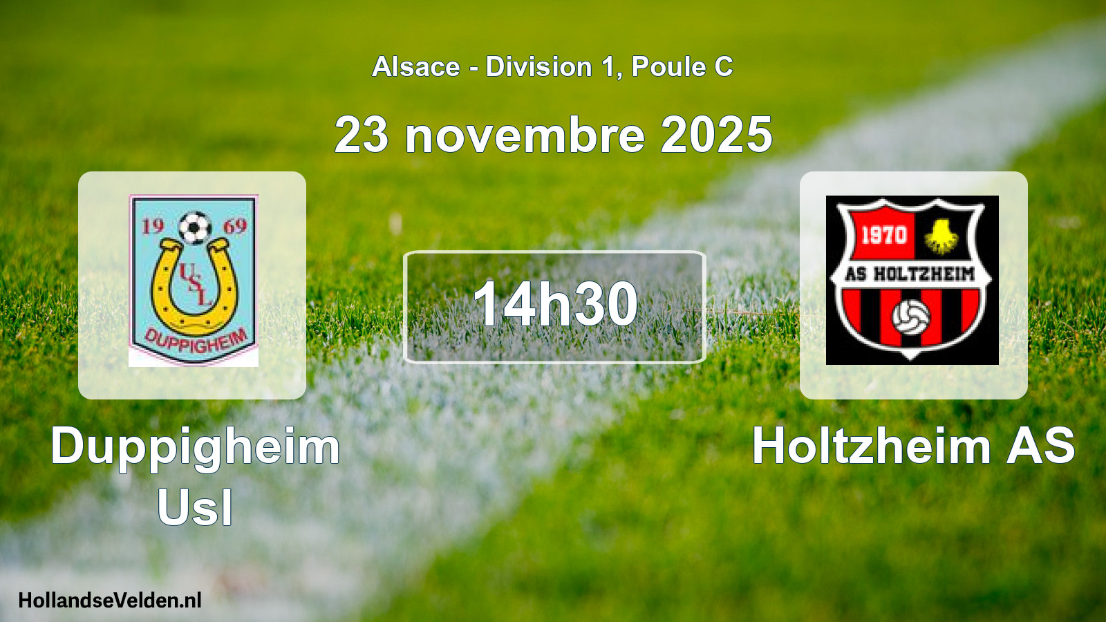 Match programmé: Duppigheim Usl - Holtzheim AS (23 novembre 2025)