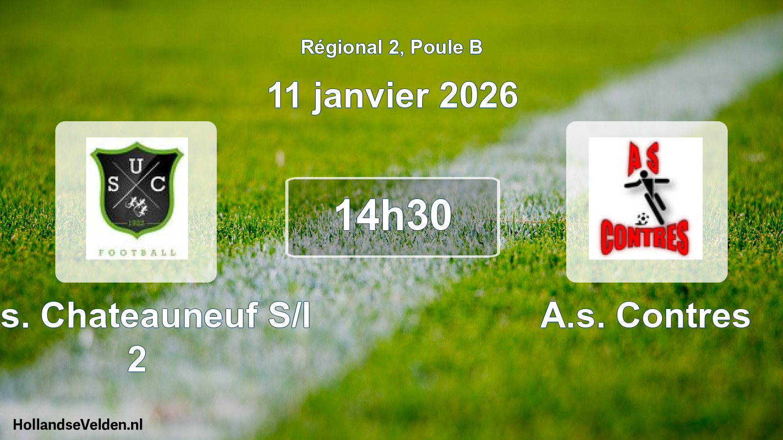 Scheduled Match: U.s. Chateauneuf S/l 2 - A.s. Contres (11 January 2026)