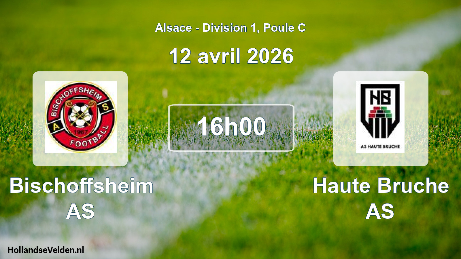 Match programmé: Bischoffsheim AS - Haute Bruche AS (12 avril 2026)