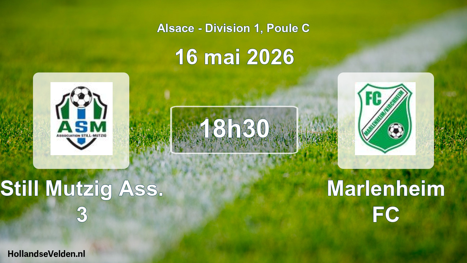Match programmé: Still Mutzig Ass. 3 - Marlenheim FC (16 mai 2026)