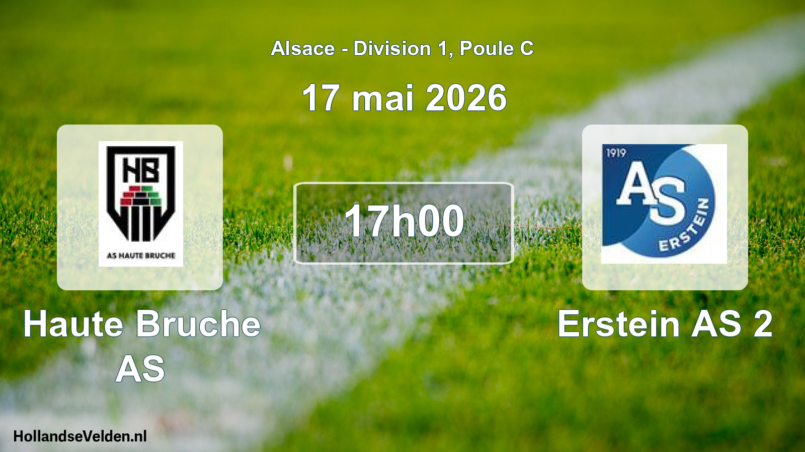 Match programmé: Haute Bruche AS - Erstein AS 2 (17 mai 2026)