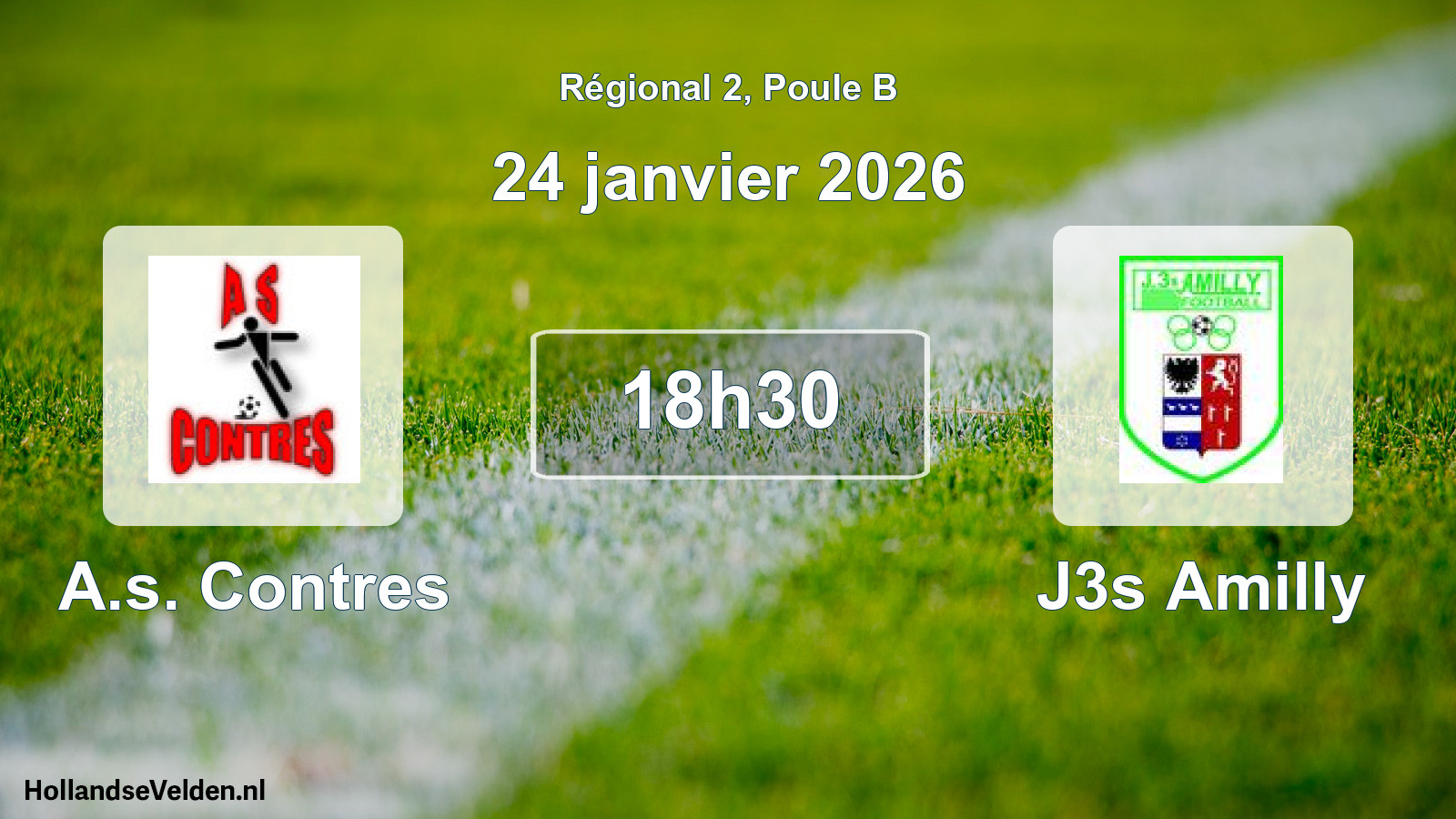 Scheduled Match: A.s. Contres - J3s Amilly (24 January 2026)