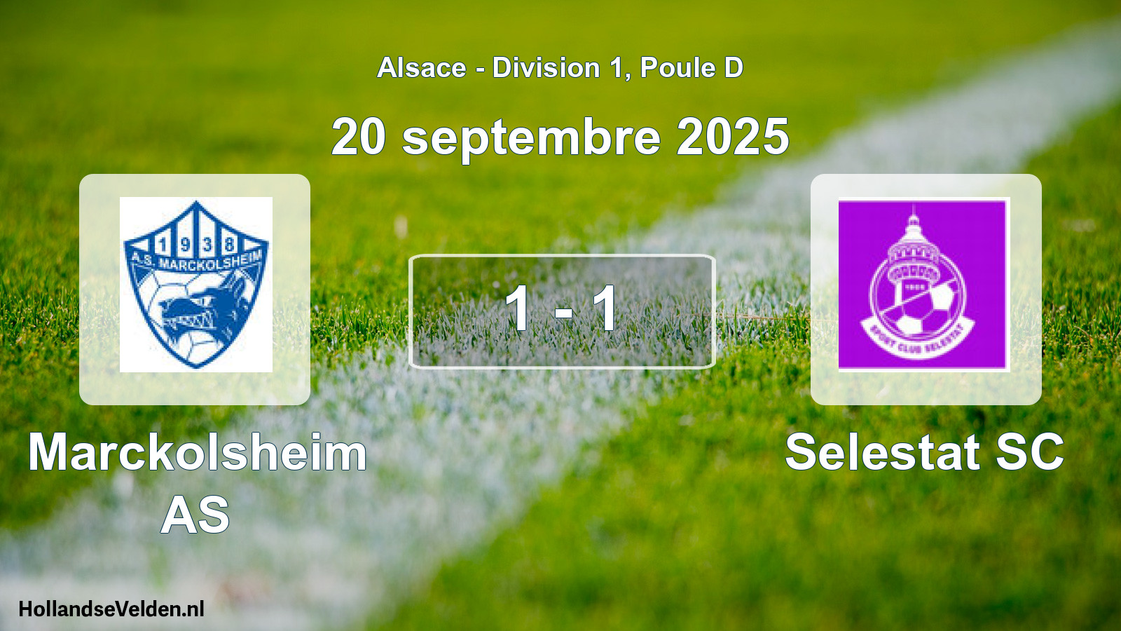 Gespeelde wedstrijd: Marckolsheim AS - Selestat SC 1 - 1 (20 september 2025)
