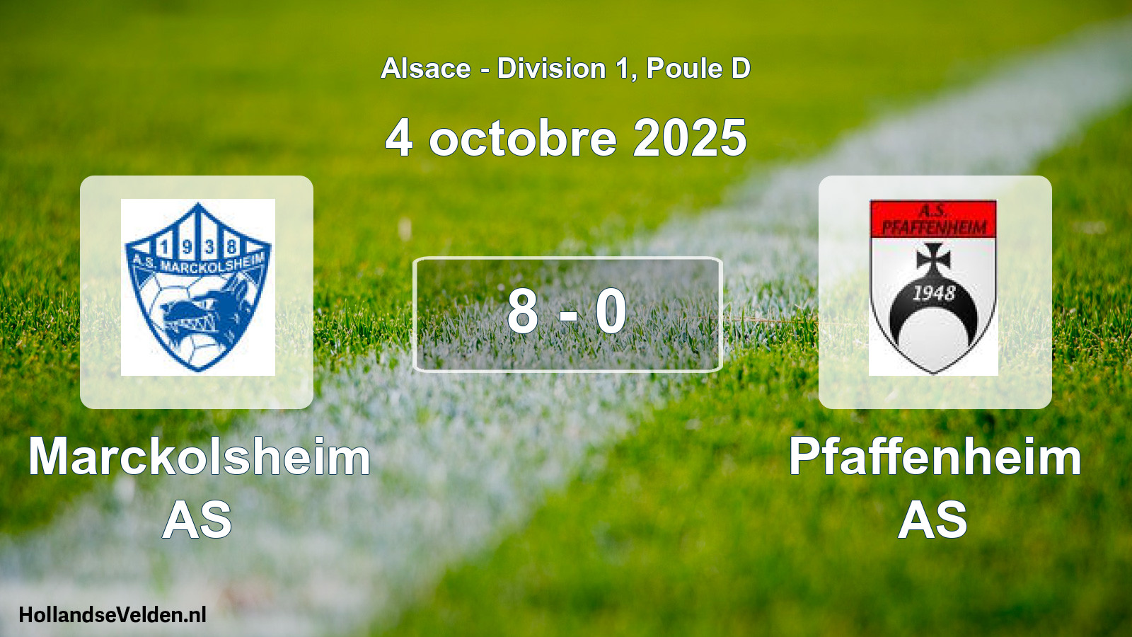 Match joué: Marckolsheim AS - Pfaffenheim AS 8 - 0 (4 octobre 2025)