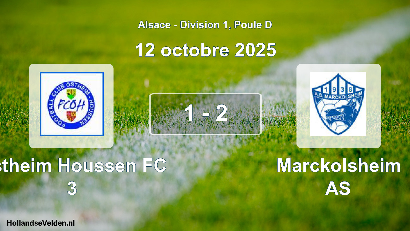 Match joué: Ostheim Houssen FC 3 - Marckolsheim AS 1 - 2 (12 octobre 2025)