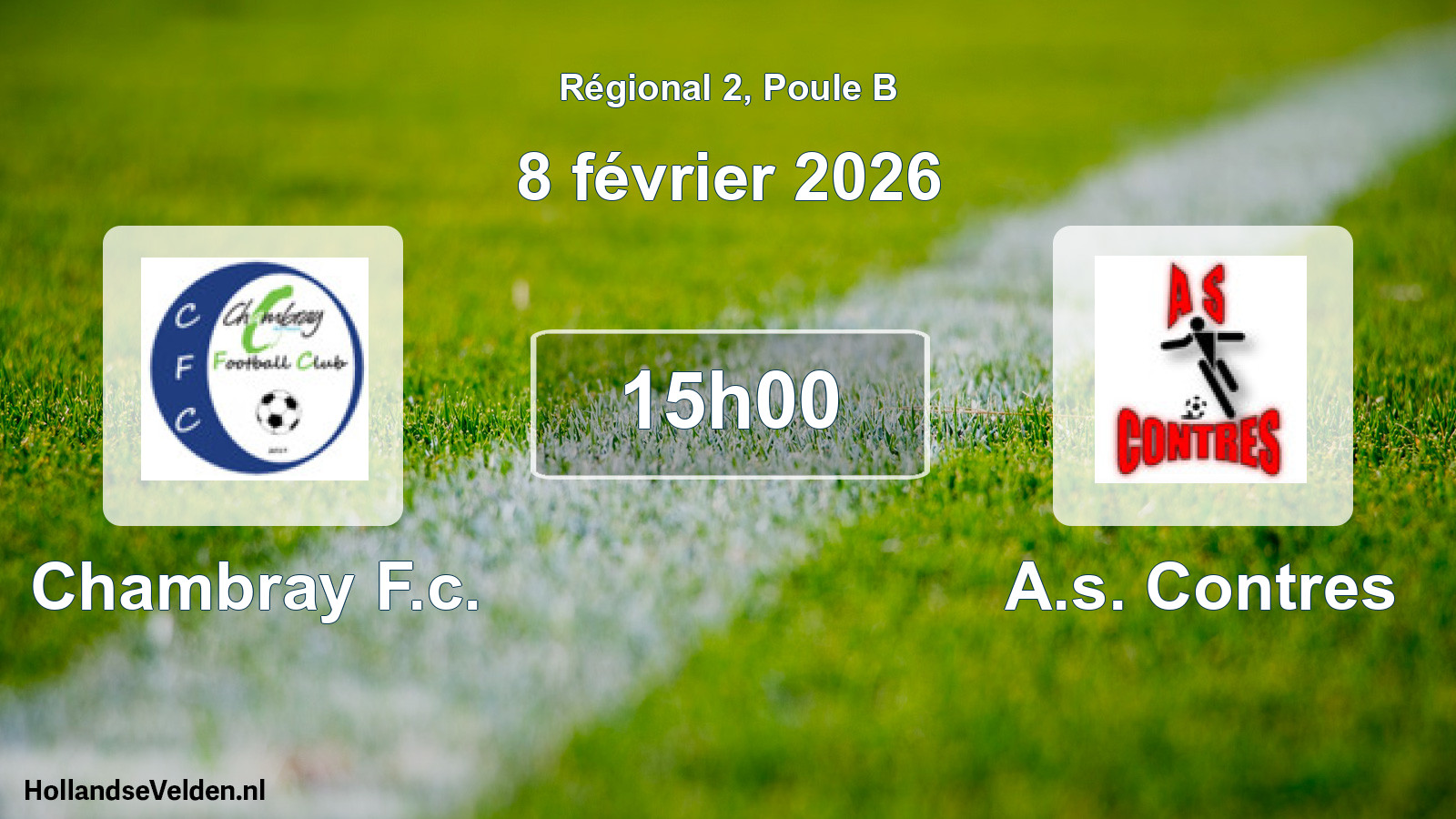 Scheduled Match: Chambray F.c. - A.s. Contres (8 February 2026)