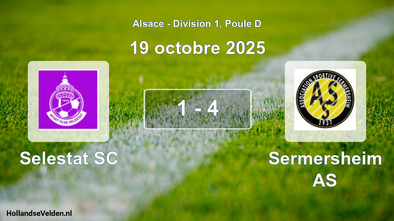 Total number of matches played: Selestat SC - Sermersheim AS 1 - 4 (19 October 2025)