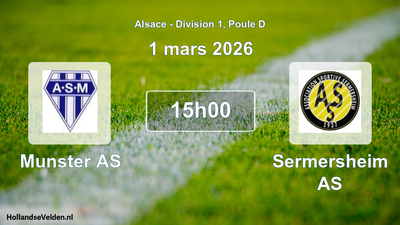 Scheduled Match: Munster AS - Sermersheim AS (1 March 2026)