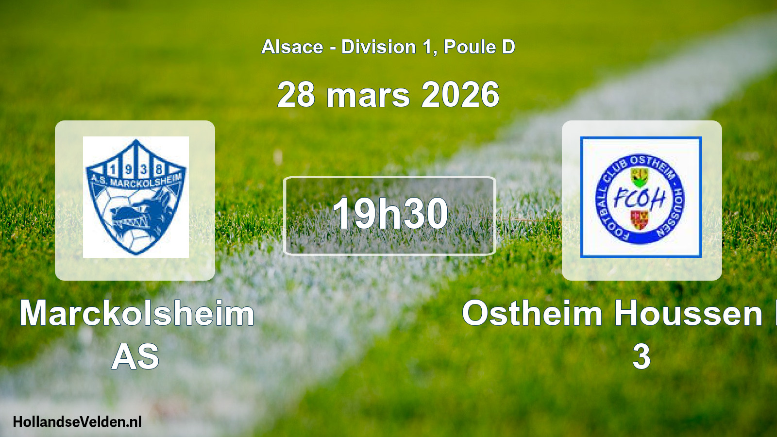 Match programmé: Marckolsheim AS - Ostheim Houssen FC 3 (28 mars 2026)