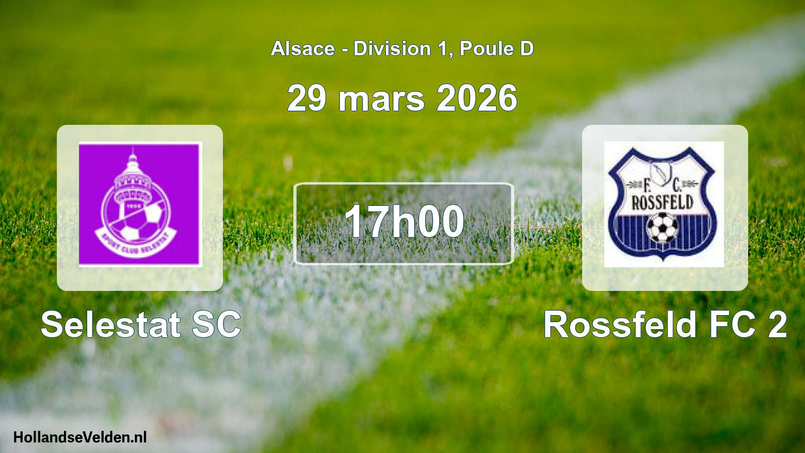 Scheduled Match: Selestat SC - Rossfeld FC 2 (29 March 2026)
