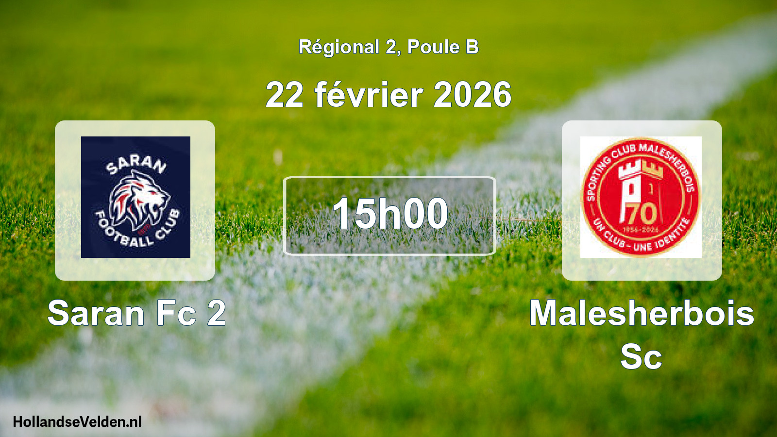Scheduled Match: Saran Fc 2 - Malesherbois Sc (22 February 2026)