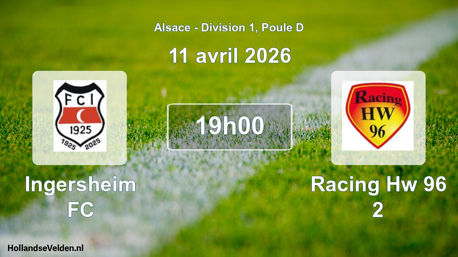 Geplande wedstrijd: Ingersheim FC - Racing Hw 96 2 (11 april 2026)