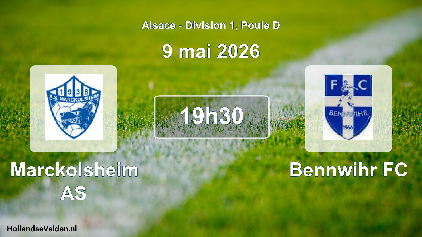 Match programmé: Marckolsheim AS - Bennwihr FC (9 mai 2026)