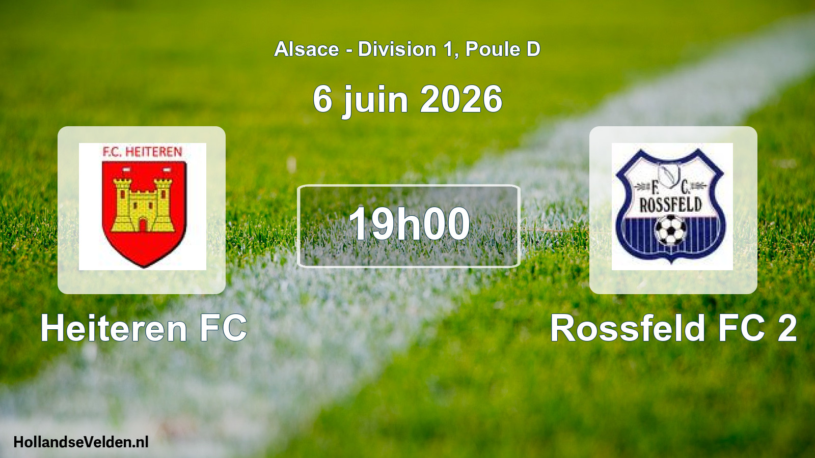 Match programmé: Heiteren FC - Rossfeld FC 2 (6 juin 2026)
