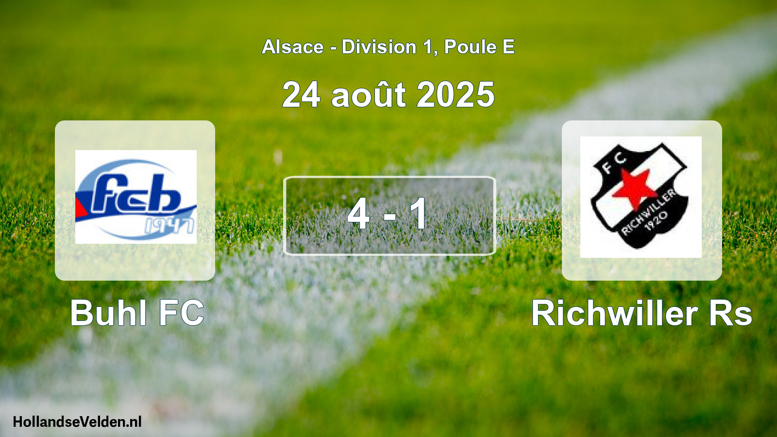 Match joué: Buhl FC - Richwiller Rs 4 - 1 (24 août 2025)