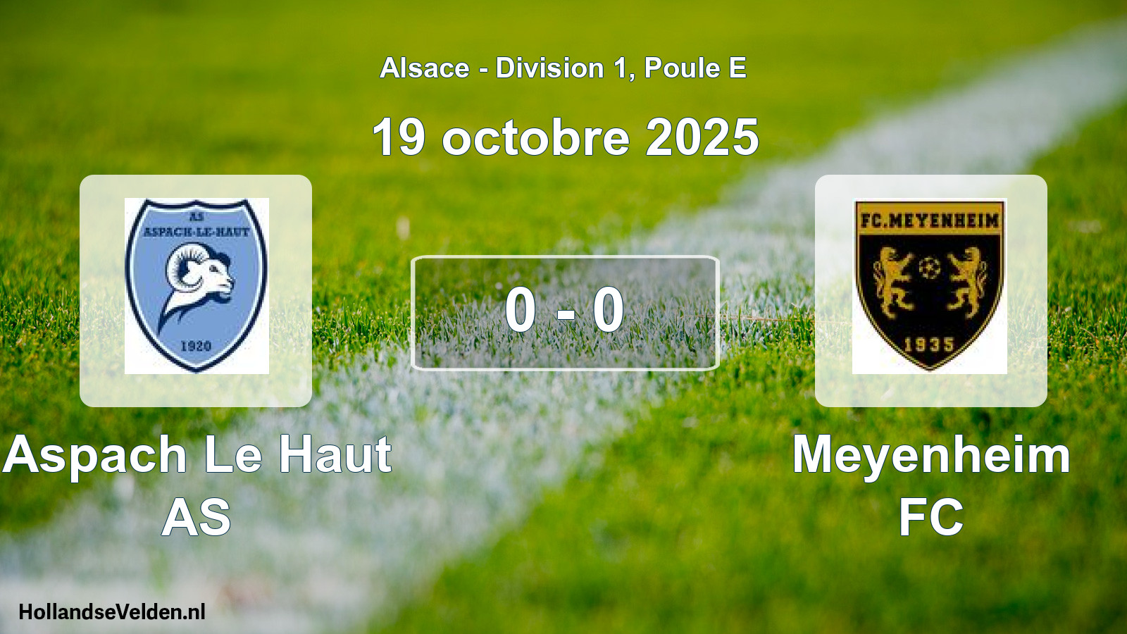 Match joué: Aspach Le Haut AS - Meyenheim FC 0 - 0 (19 octobre 2025)