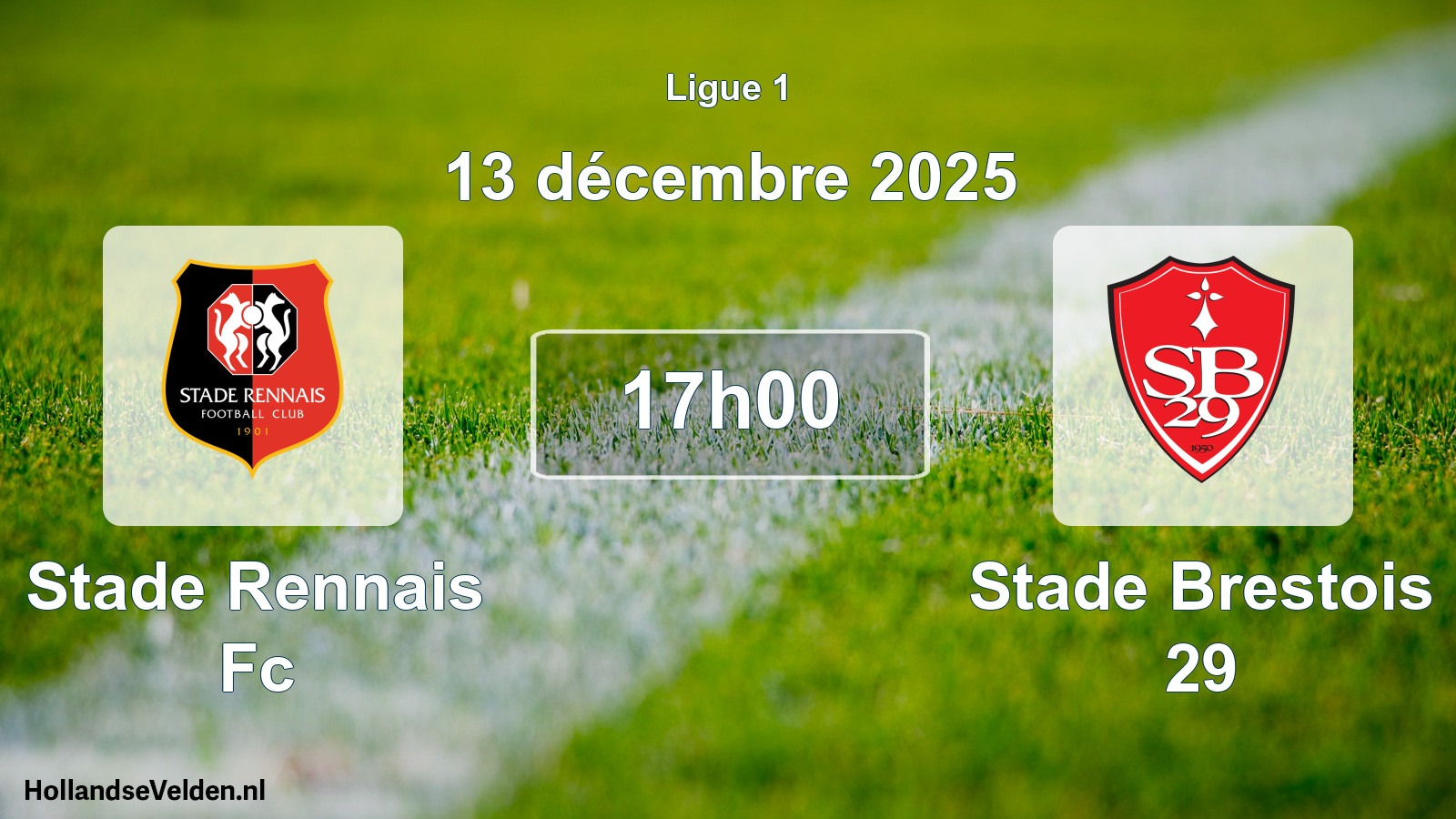Geplande wedstrijd: Stade Rennais Fc - Stade Brestois 29 (13 décembre 2025)