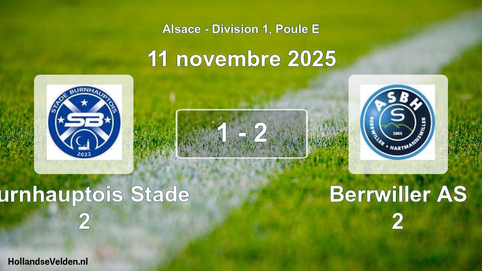 Match joué: Burnhauptois Stade 2 - Berrwiller AS 2 1 - 2 (11 novembre 2025)