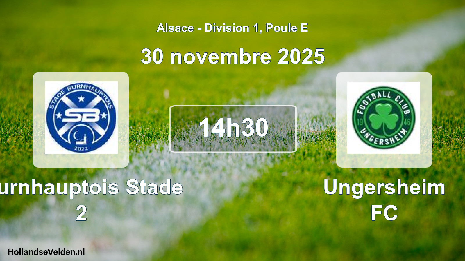 Match programmé: Burnhauptois Stade 2 - Ungersheim FC (30 novembre 2025)