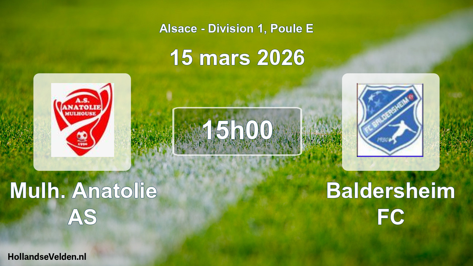 Scheduled Match: Mulh. Anatolie AS - Baldersheim FC (15 March 2026)