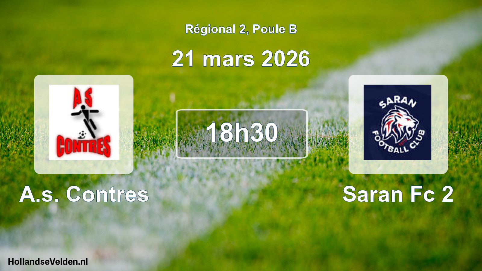 Geplande wedstrijd: A.s. Contres - Saran Fc 2 (21 mars 2026)