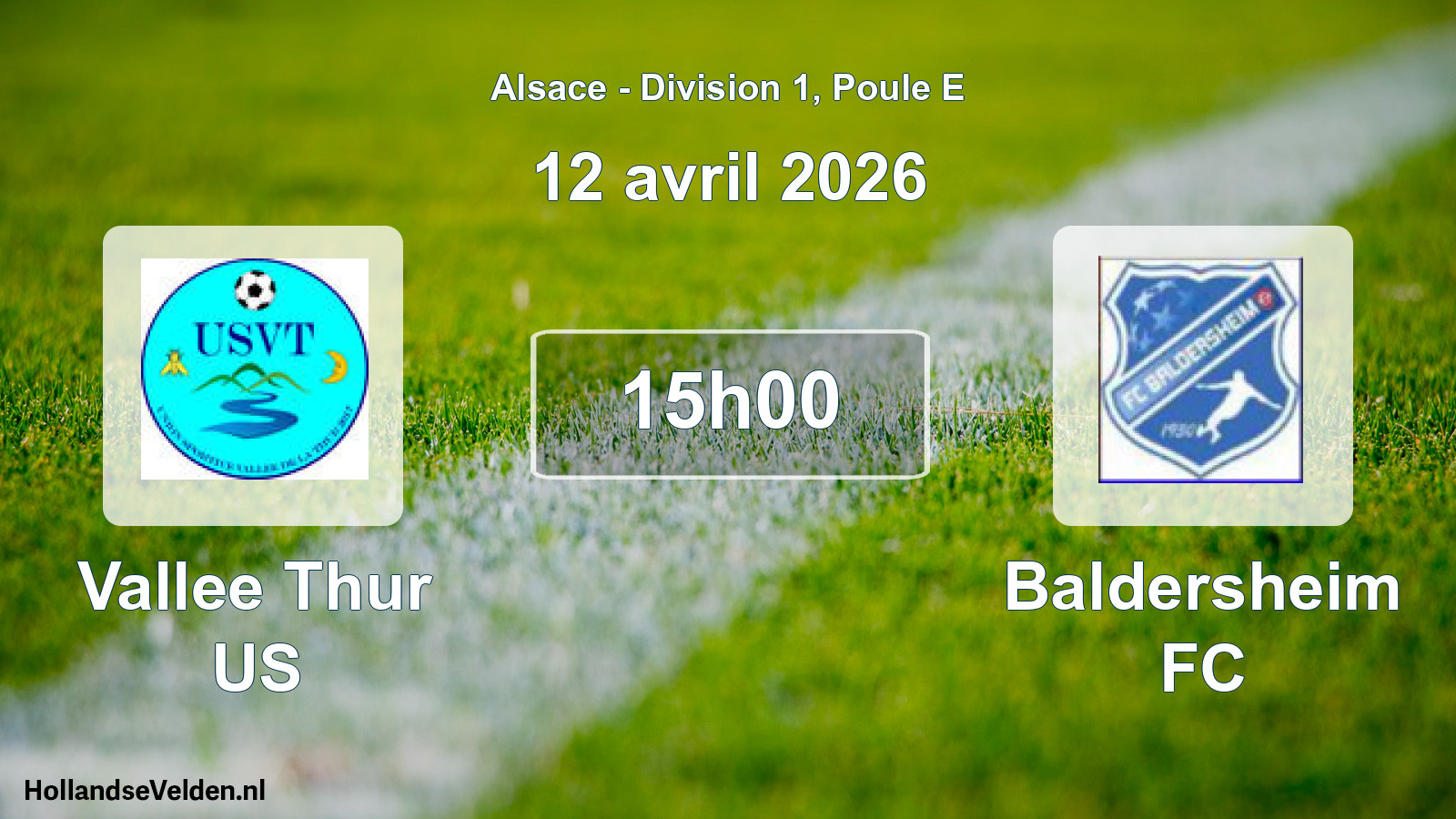 Scheduled Match: Vallee Thur US - Baldersheim FC (12 April 2026)