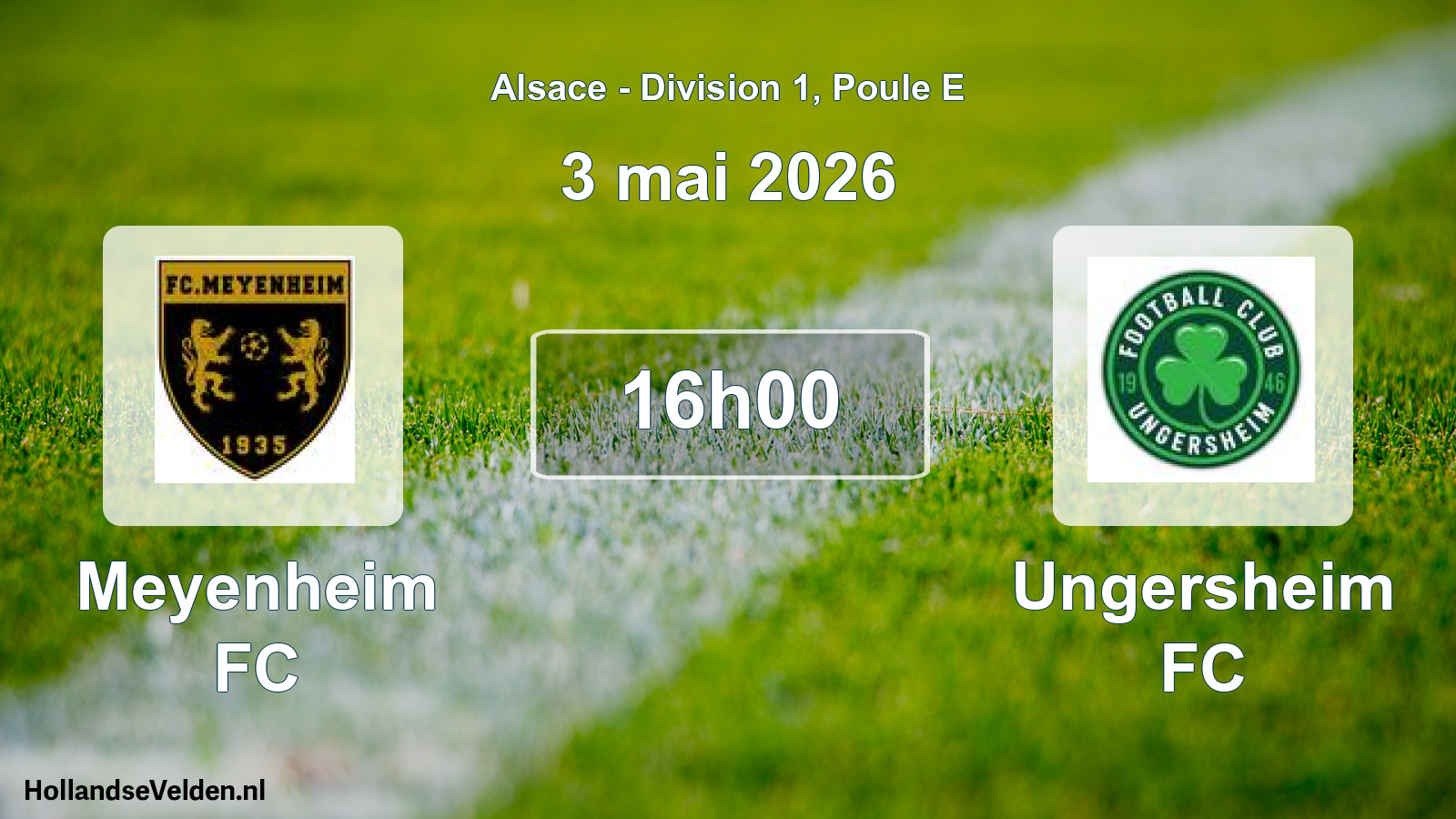Match programmé: Meyenheim FC - Ungersheim FC (3 mai 2026)