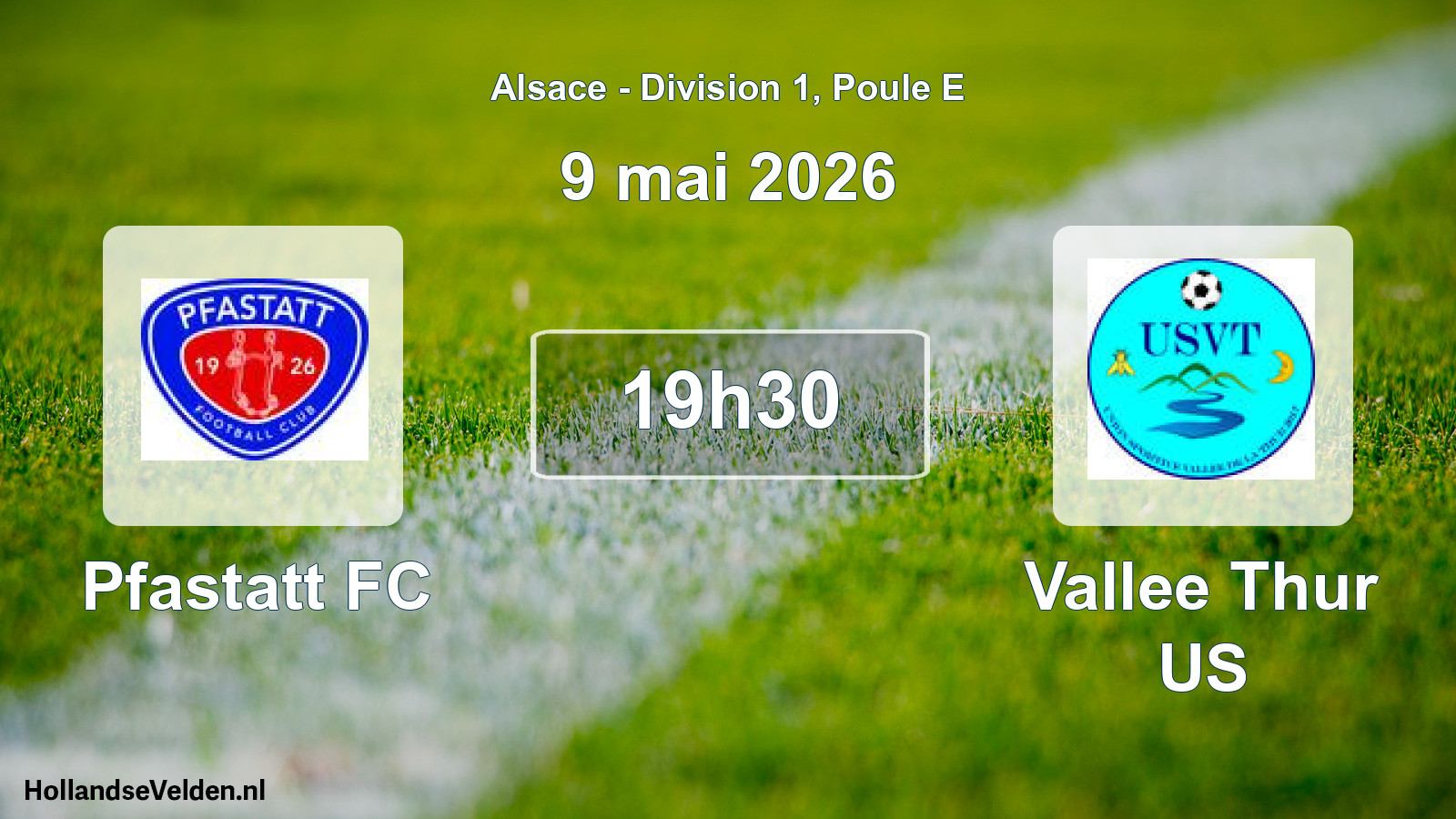 Match programmé: Pfastatt FC - Vallee Thur US (9 mai 2026)